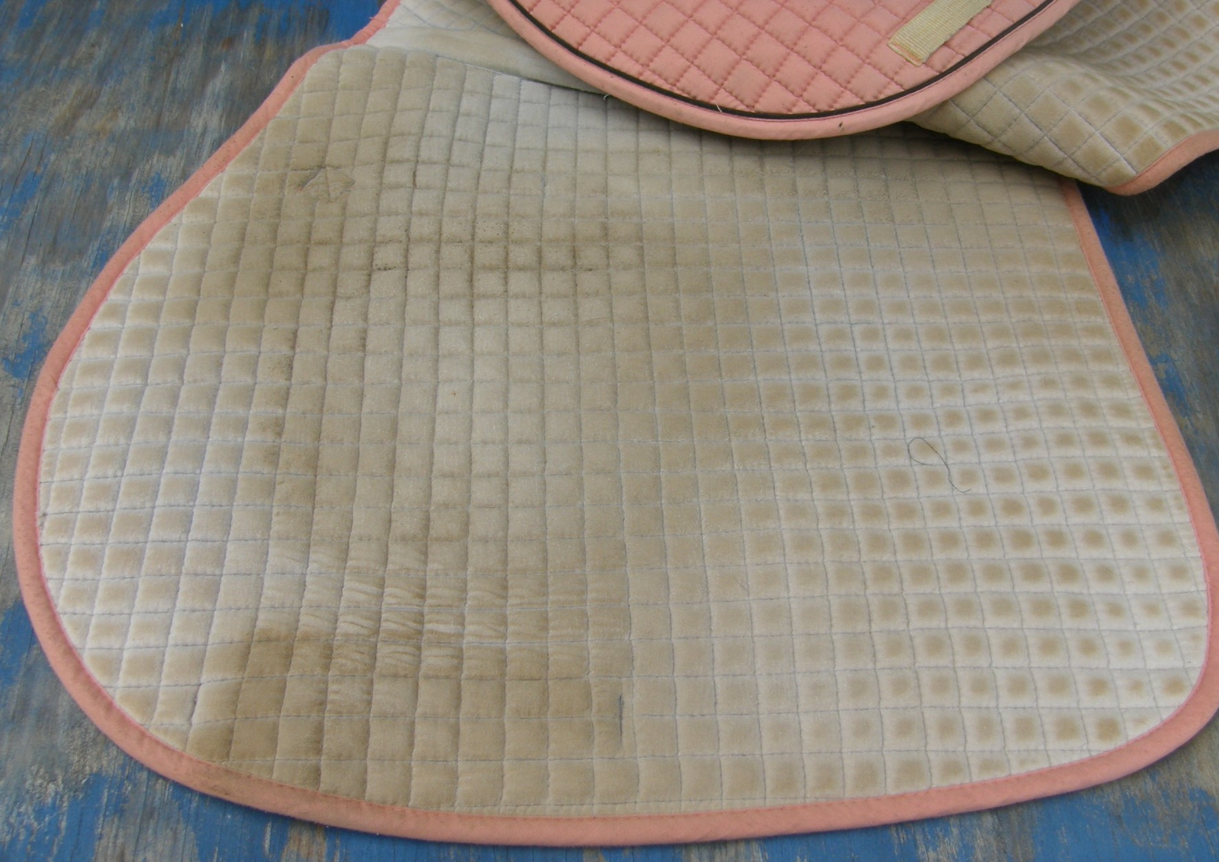 PRI Equestrian Quilted Cotton Pad Continental Pad Event Pad A/P English Saddle Pad Pale Pink