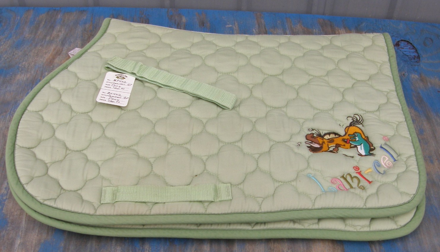 Lami-Cell Quilted Cotton Padded AP Event Pad All Purpose Pony English Saddle Pad Sage Green