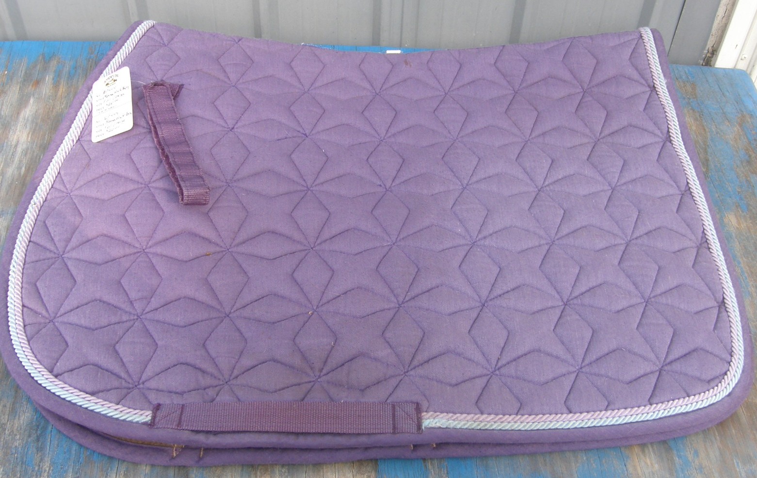 Roma Wick Easy Star Quilted Cotton Padded Event Pad AP All Purpose English Saddle Pad Lavender