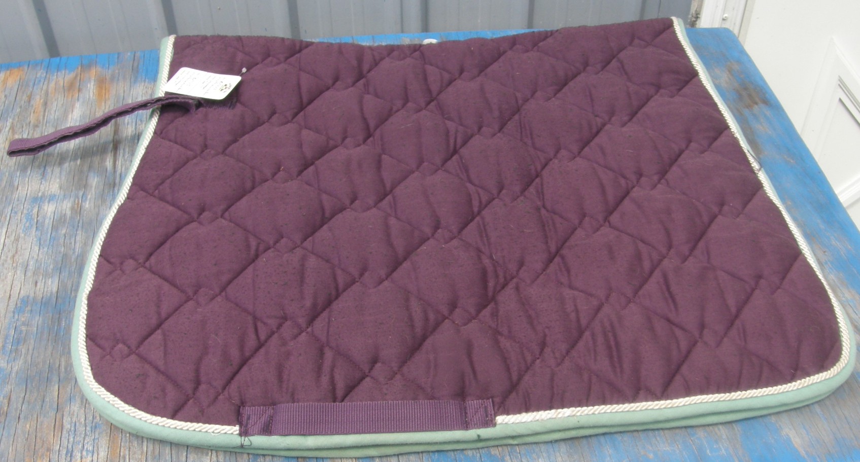 Roma Wick Easy Double Diamond Ecole Dressage Pad Quilted Cotton Padded Event Style Pad AP All Purpose English Saddle Pad Eggplant