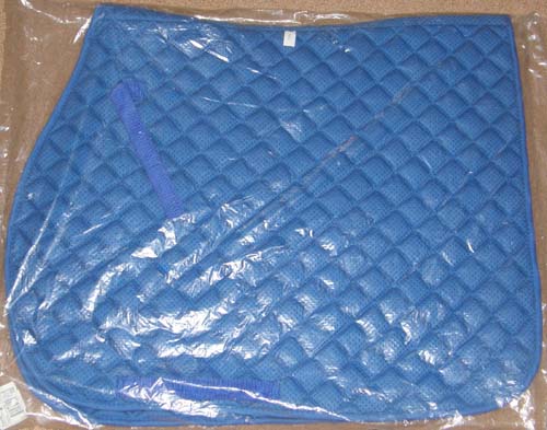 Curved Front Event Pad Quilted Cotton Pimple Grip All Purpose English Saddle Pad Non Slip AP Pad Navy Blue