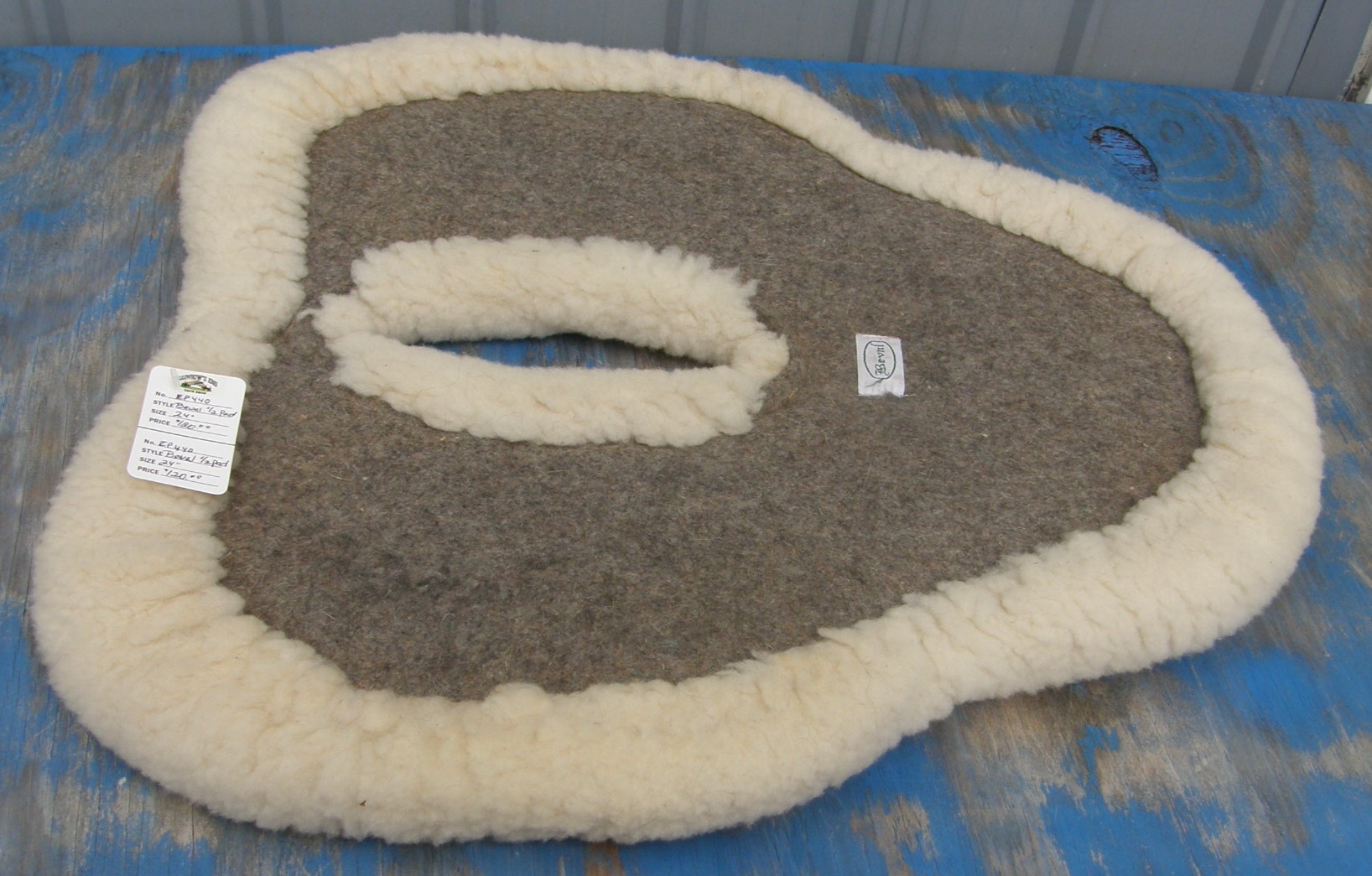 Beval Sheepskin Felt Half Pad Therapeutic Back Pad High Wither Pad Natural Horse