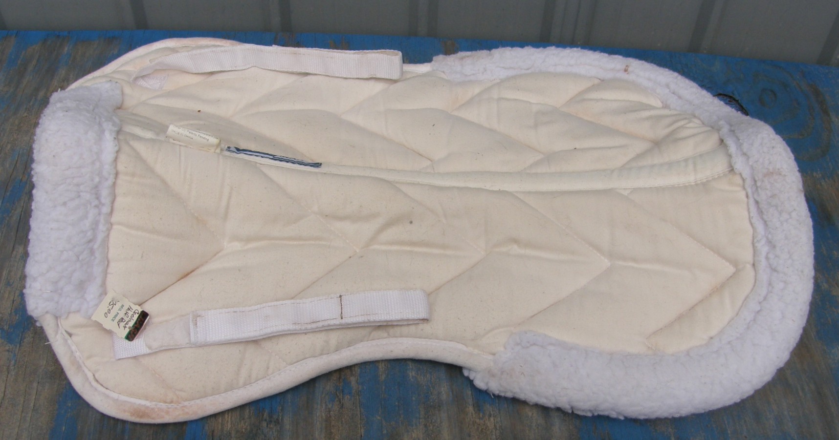 Lettia CoolMax Lined Half Pad Quilted Breathable Back Pad White