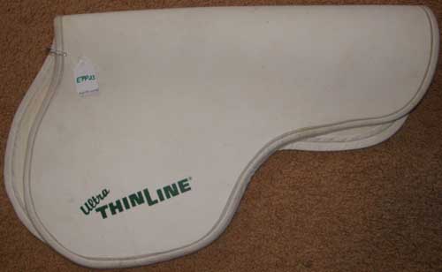 Ultra ThinLine English Half Pad Thin Line English Saddle Pad Shock Pad White Trimmed