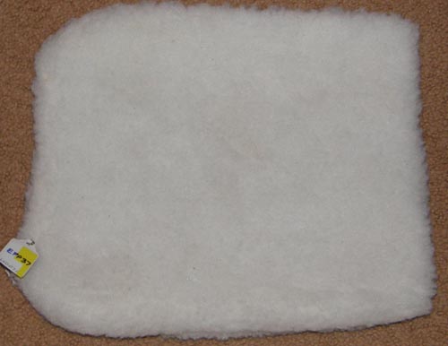 Fleece Pommel Pad Fleece English Pommel Pad Square Pad White