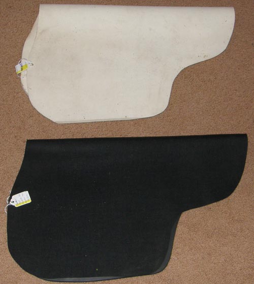 ThinLine Contour Pad Half Pad English Saddle Pad Protector Pad Shock Pad White Black