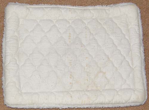 Wilkers? Quilted Cotton Lined Fleece Pommel Pad Fleece English Pommel Pad Square White