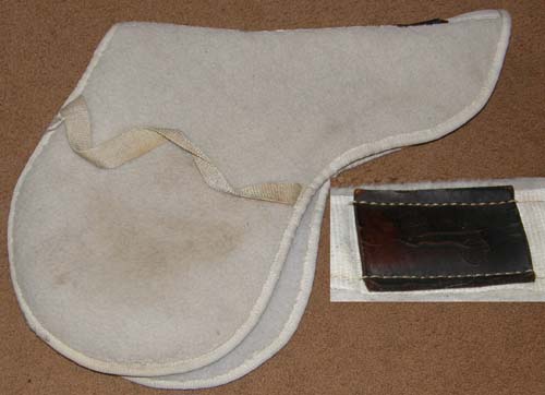 Double Fleece Saddle Pad Fleece Pad Forward Seat English Saddle Pad with Taped Bound Edges White