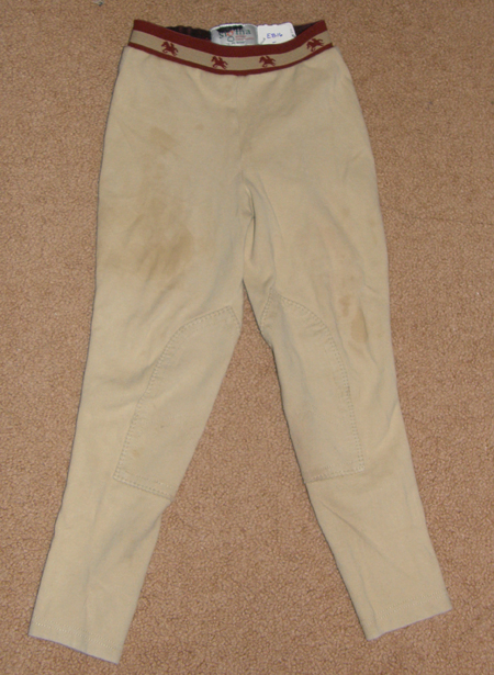 Sigma Cotton Pull On Schoolers English Breeches Knee Patch Breeches Riding Pants Schooling Tights Childs 10 Lt Tan