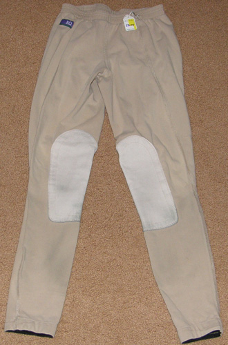 EQ Pull On Riding Tights Schooling Tights Knee Patch English Breeches Riding Pants Youth/Ladies? S Beige