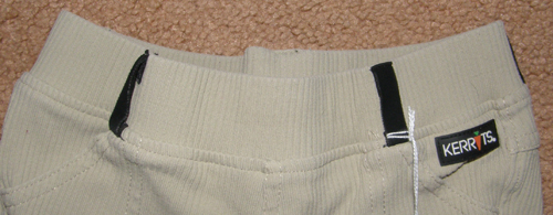 Kerrits Kids Channel Rib Pocket Tight Pull On Knee Patch English Breeches Pull On Schooling Tights Childs M Tan