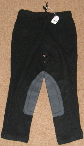 PolarFleece Pull On Breeches Polar Fleece Knee Patch English Breeches Winter Riding Pants Childs S Black