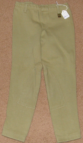 Devon Aire Concour Elite Pull On Jodhpur Breeches Knee Patch English Breeches Riding Pants Childs M Khaki