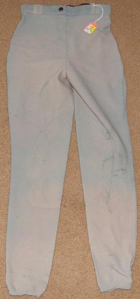 Ribbed English Breeches Knee Patch Breeches Riding Pants Ladies 23 Grey