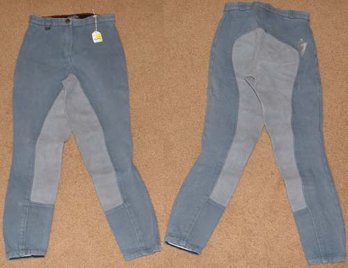 On Course Cotton Jodhpur Breeches Full Seat English Breeches Riding Pants Ladies 22 Blue