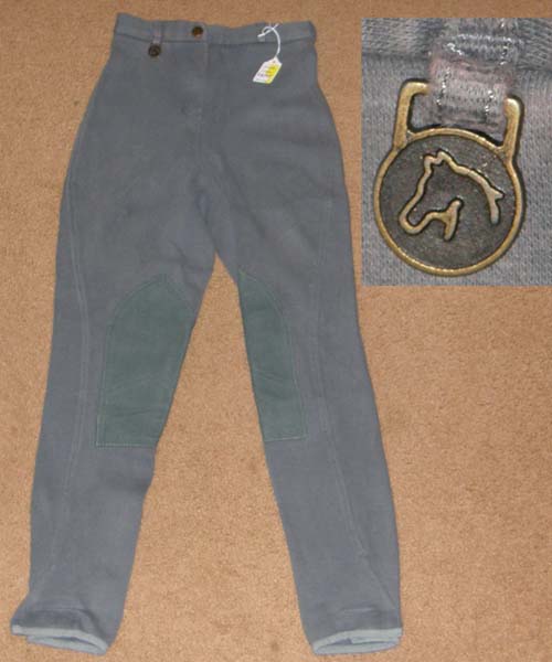 Dublin Cotton Knee Patch English Breeches Riding Pants Ladies 22 Slate Blue