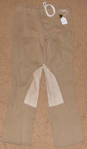 Devon Aire Concour Elite Pull On Breeches Knee Patch English Breeches Riding Pants Childs M Beige
