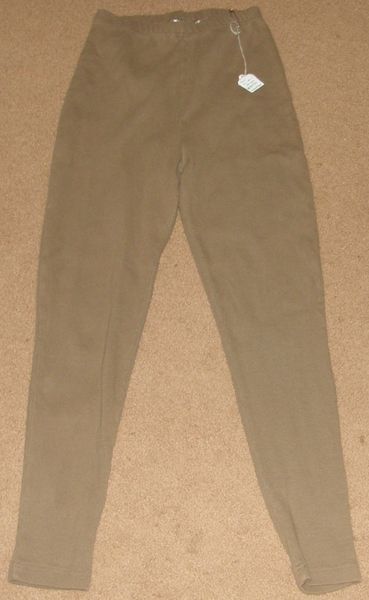 PHD Cotton Ribbed Tights Pull On Breeches Schooling English Breeches Riding Pants Ladies M Camel