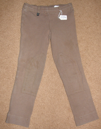 Millers Cotton Pull On Jodhpur Breeches Knee Patch English Breeches Riding Pants Childs 10 Taupe