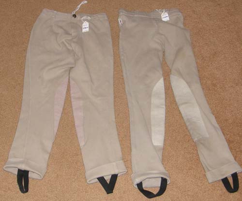 Equistar Cotton Pull On Jodhpur Breeches Knee Patch English Breeches Riding Pants Childs 12 Beige