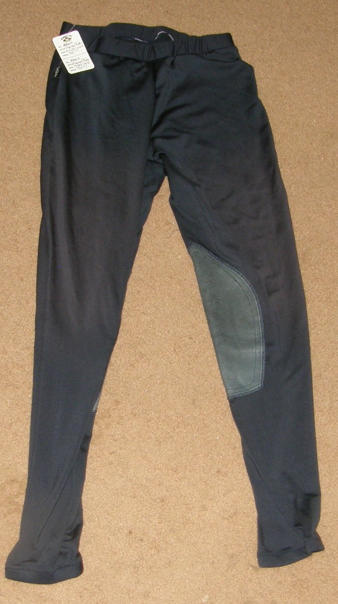 TR Tropical Rider Enduracool Knee Patch Breech Pull On English Breeches Ladies M Charcoal Black
