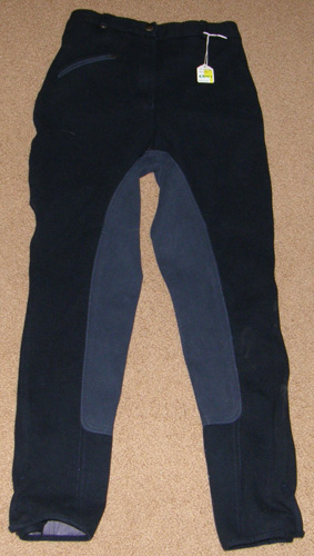 On Course Aquator Lites Cotton High Waist Full Seat English Breeches Riding Pants Ladies 26 Navy Blue