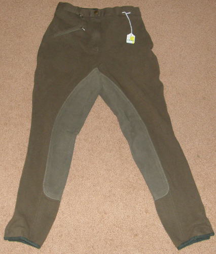 On Course Aquator Lites Cotton High Waist Full Seat English Breeches Riding Pants Ladies 26 Mudd
