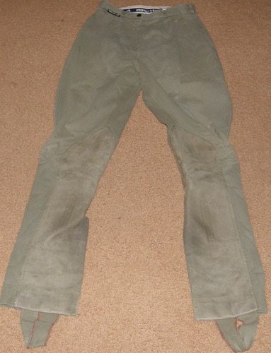Euro Star Pleated Front Extended Knee Patch English Breeches Stirrup Riding Pants Jodhpur Breeches Ladies 26 Khaki Sage Green