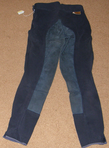 Pytchley Aquator Full Seat English Breeches High Waist Side Zip Dressage Breeches Ladies 26 Navy Blue