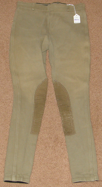 Dublin Cotton Pull On Jodhpur Breeches Knee Patch English Breeches Riding Pants Childs 14 Khaki