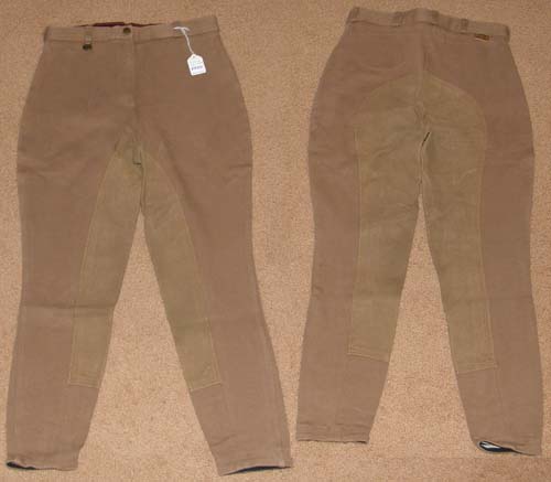 On Course Cotton Naturals Full Seat English Breeches Riding Pants Ladies 27 Mocha Brown