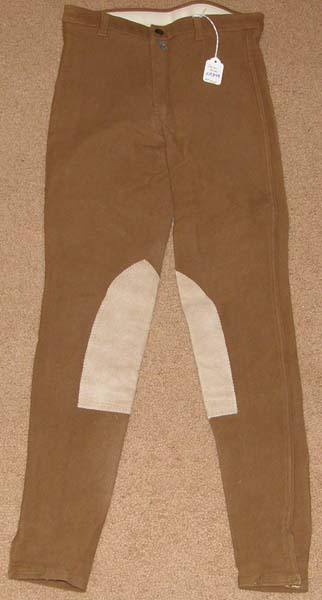 Devon Aire Cotton Knee Patch English Breeches Riding Pants Ladies 26 Brown