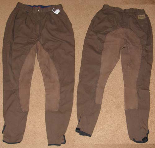 Georg Schumacher Leather Full Seat Breeches GS Rembrandt Cotton Pleated Front Dressage English Breeches Ladies 27 Terra Brown