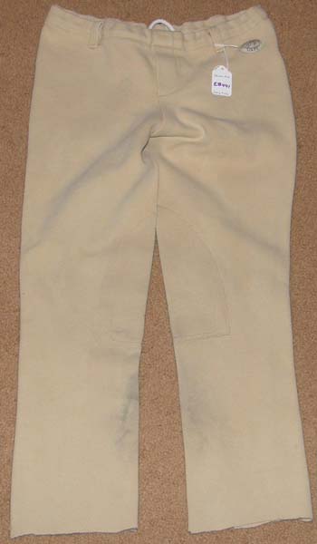 Devon Aire Concour Elite Pull On Jodhpur Breeches Knee Patch English Breeches Riding Pants Childs XL Tan