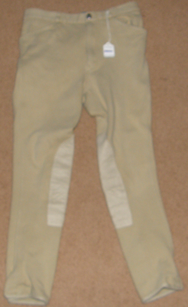 TuffRider Boys Patrol Light English Breeches Knee Patch Breeches Riding Pants Childs 16 Boys Lt Tan