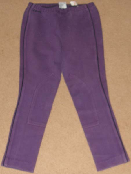 Dublin Cotton Pull On Breeches Knee Patch English Breeches Riding Pants Childs L Purple