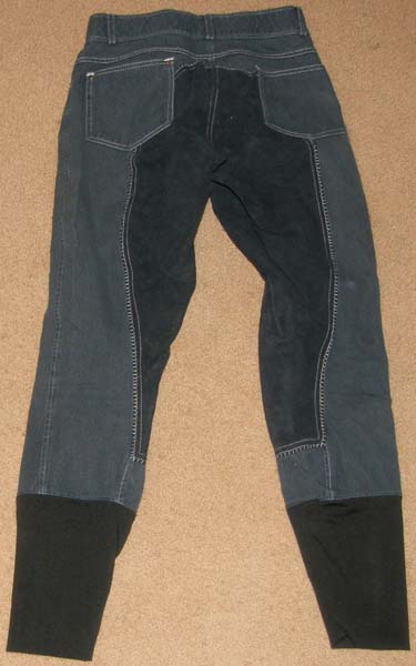 Low Rise Stretch Denim Riding Jeans Full Seat English Breeches Riding Pants Ladies 26 Blue Denim