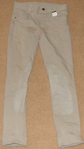 Ovation Cotton Pull On Jodhpur Breeches English Breeches Riding Pants Childs 14 Grey