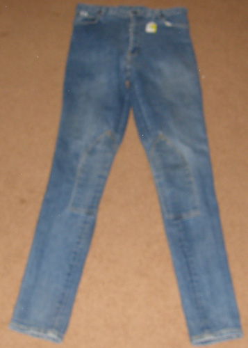 Millers EquiJeans Stretch Denim Riding Jeans Knee Patch English Breeches Riding Pants Ladies 30 x 32 Blue Denim