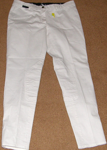Horseland Cotton Knee Patch English Breeches Dressage Breeches Riding Pants Ladies 31 32 34 White