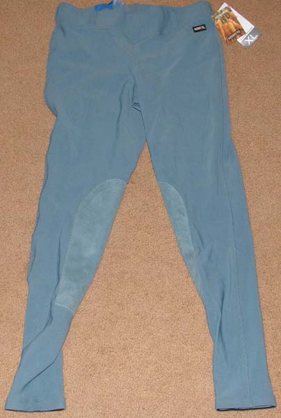 Kerrits Microcord Knee Patch English Breeches Schooling Tights Riding Pants Ladies XL Pacific