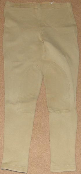 Dublin Cottons Cotton Pull On Jodhpur Breeches Knee Patch English Breeches Schooling Breeches Riding Pants Ladies 31 Khaki