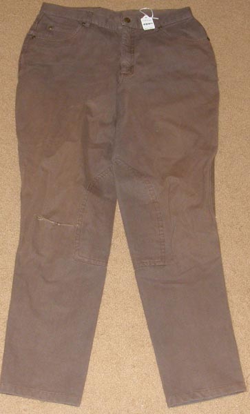 Tuff Rider Stretch Denim 5 Pocket Riding Jeans Knee Patch English Breeches TuffRider Stretch Riding Pants Ladies 30 Brown 30x27