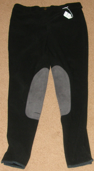 Tuff Rider Ribbed Comfort Low Rise Knee Patch Breeches English Breeches Riding Pants Ladies 28 Black