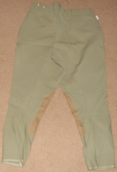 Tailored Sporstman Size Zip Knee Patch English Breeches TS Breech Riding Pants Khaki Ladies 30