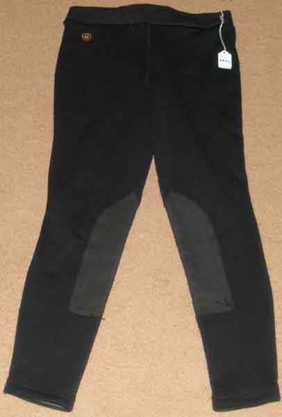 Kerrit's Fleece Lined Breeches Knee Patch English Breeches Fleece Lined Schooling Tights Winter Riding Pants Ladies L Black