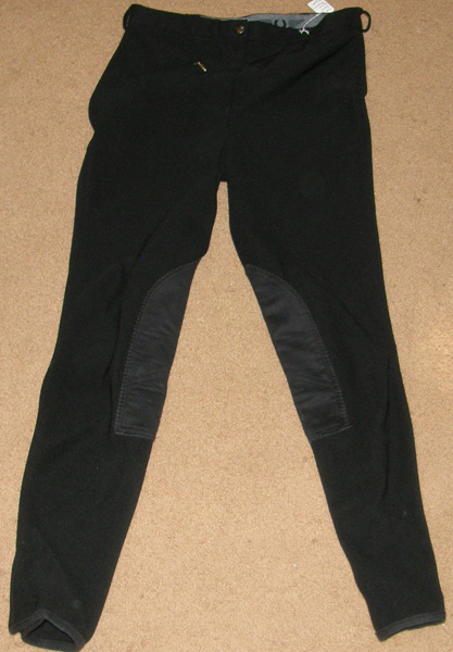 JPC Tuff Rider Ribbed Knee Patch English Breeches TuffRider Riding Pants Ladies 30 Black
