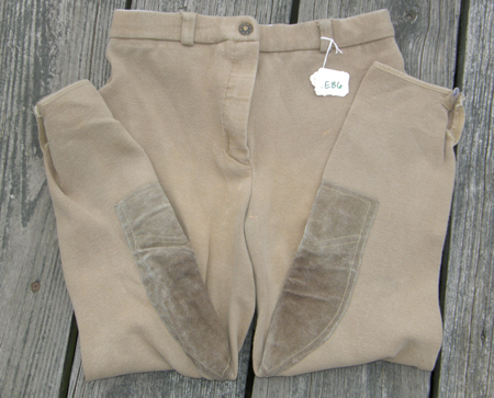 Comfort Riders Cotton Knee Patch English Breeches Riding Pants Ladies 27 Khaki
