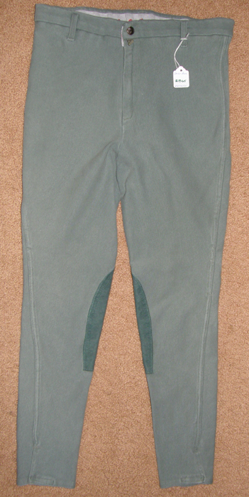 Devon Aire Cotton Knee Patch English Breeches Riding Pants Ladies 31 Sage