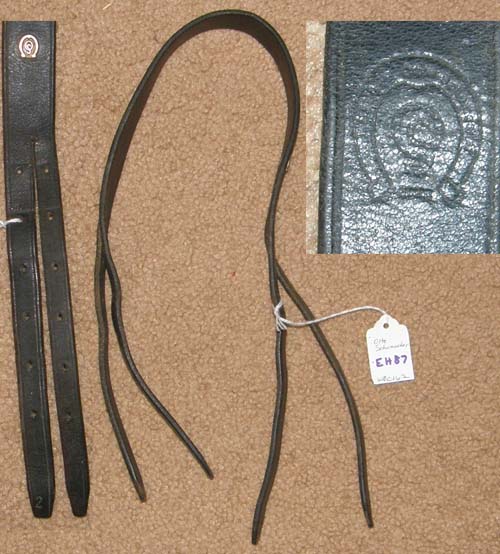 Otto Schumacher English Headstall English Bridle Replacement Parts Crown Piece OS English Bridle Pieces Only Size 2 Horse Black